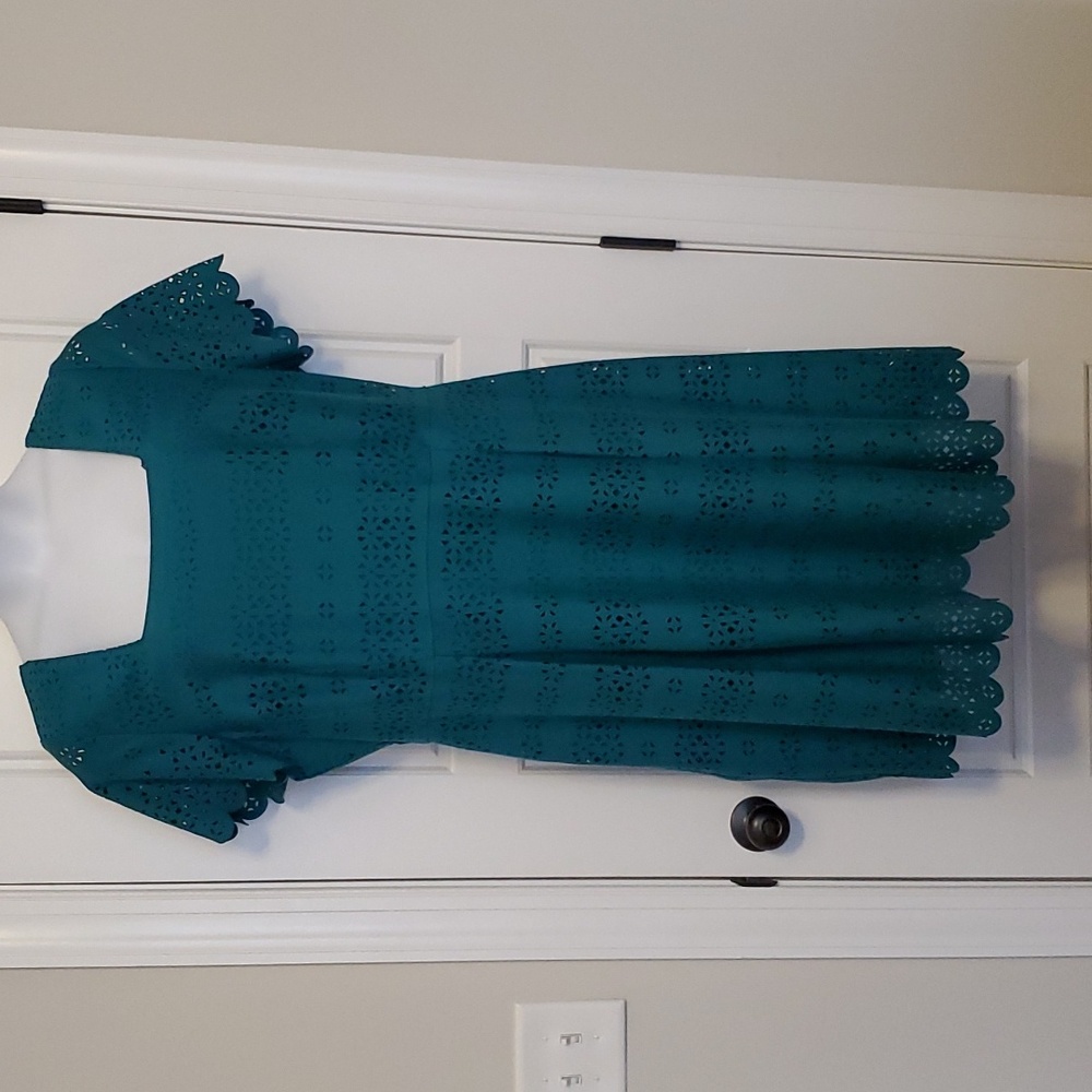 NWT emerald green A line dress